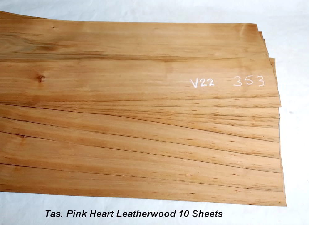 Veneer Tas. Pink Heart Leatherwood